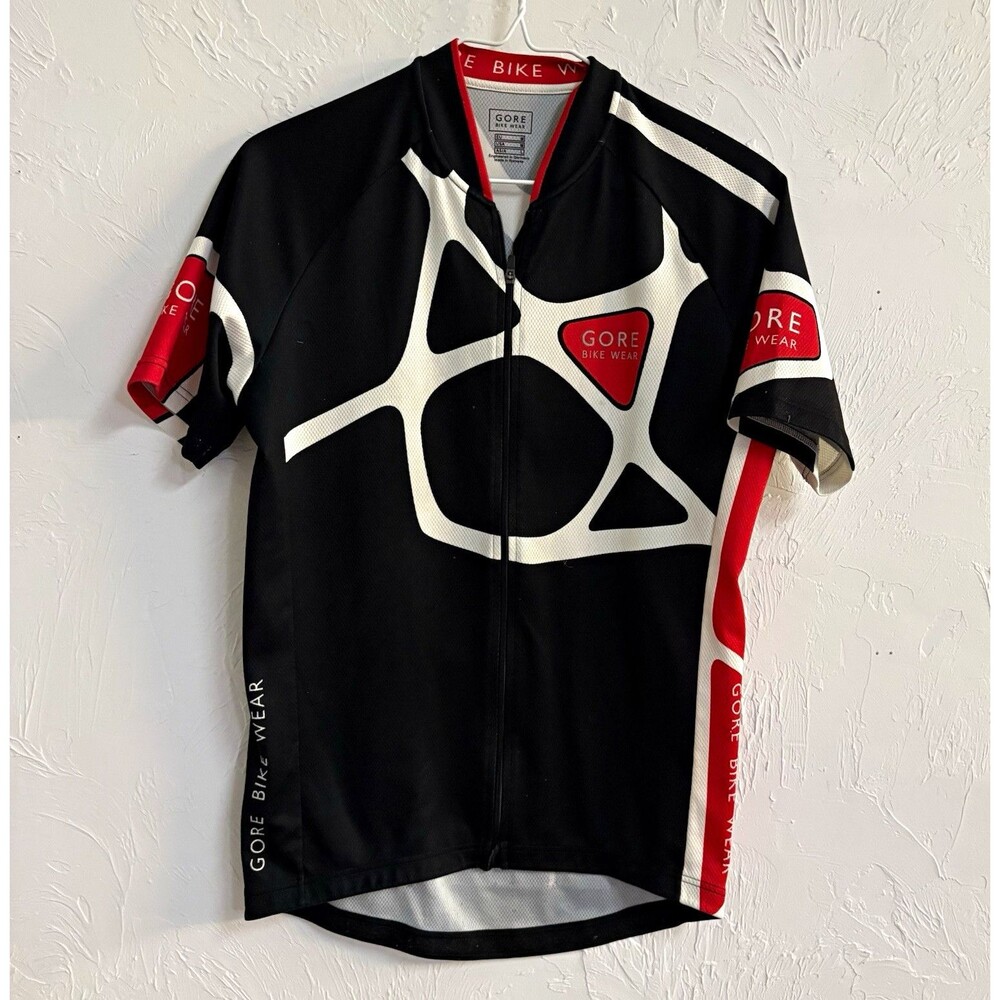 GORE BIKE WEAR Men's Cycling Jersey Short Sleeve Full Zip Black/Red/White M